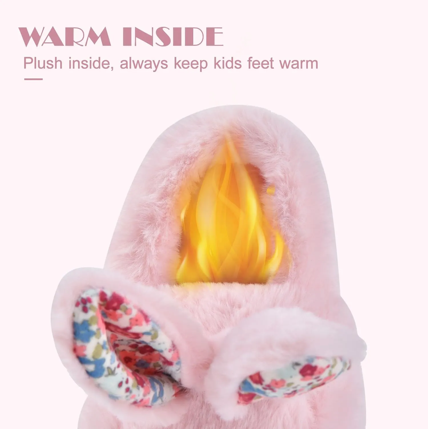 JACKSHIBO Toddler Slippers Boys Girls Dinosaur House Shoes Cute bunny Slipper for Home Indoor Winter Bedroom Non Slip Soft Rabbit Warm shoes