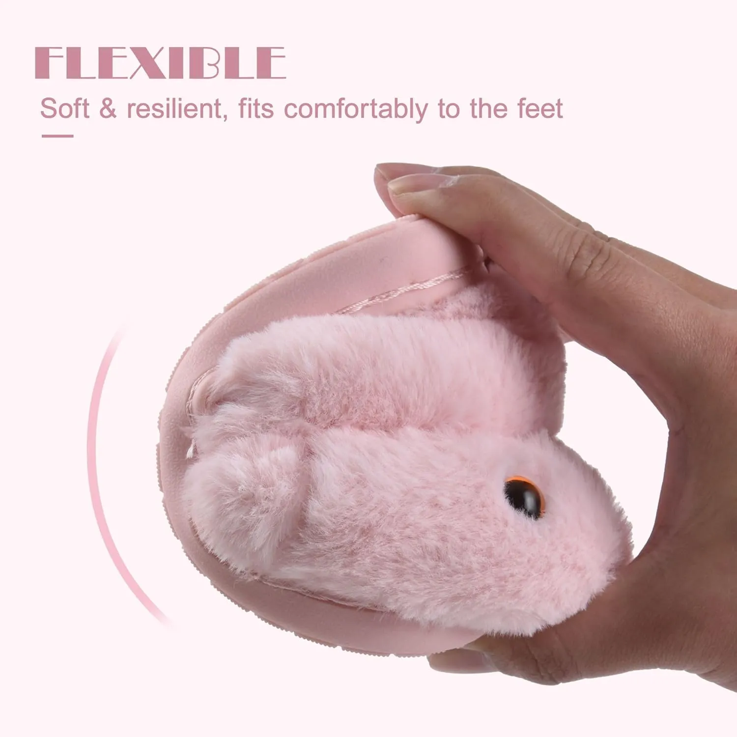 JACKSHIBO Toddler Slippers Boys Girls Dinosaur House Shoes Cute bunny Slipper for Home Indoor Winter Bedroom Non Slip Soft Rabbit Warm shoes
