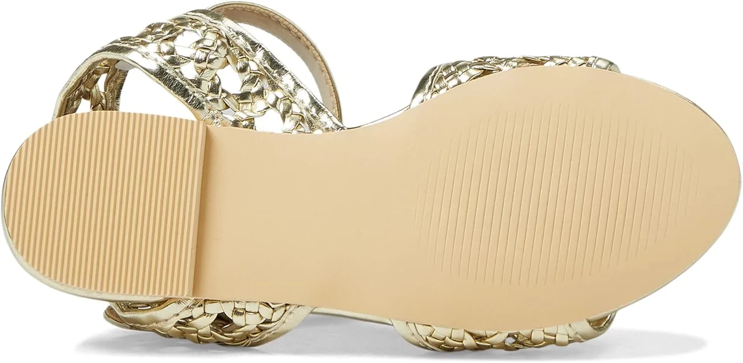 Janie and Jack Girl's Gold Braided Sandal (Toddler/Little Kid/Big Kid)
