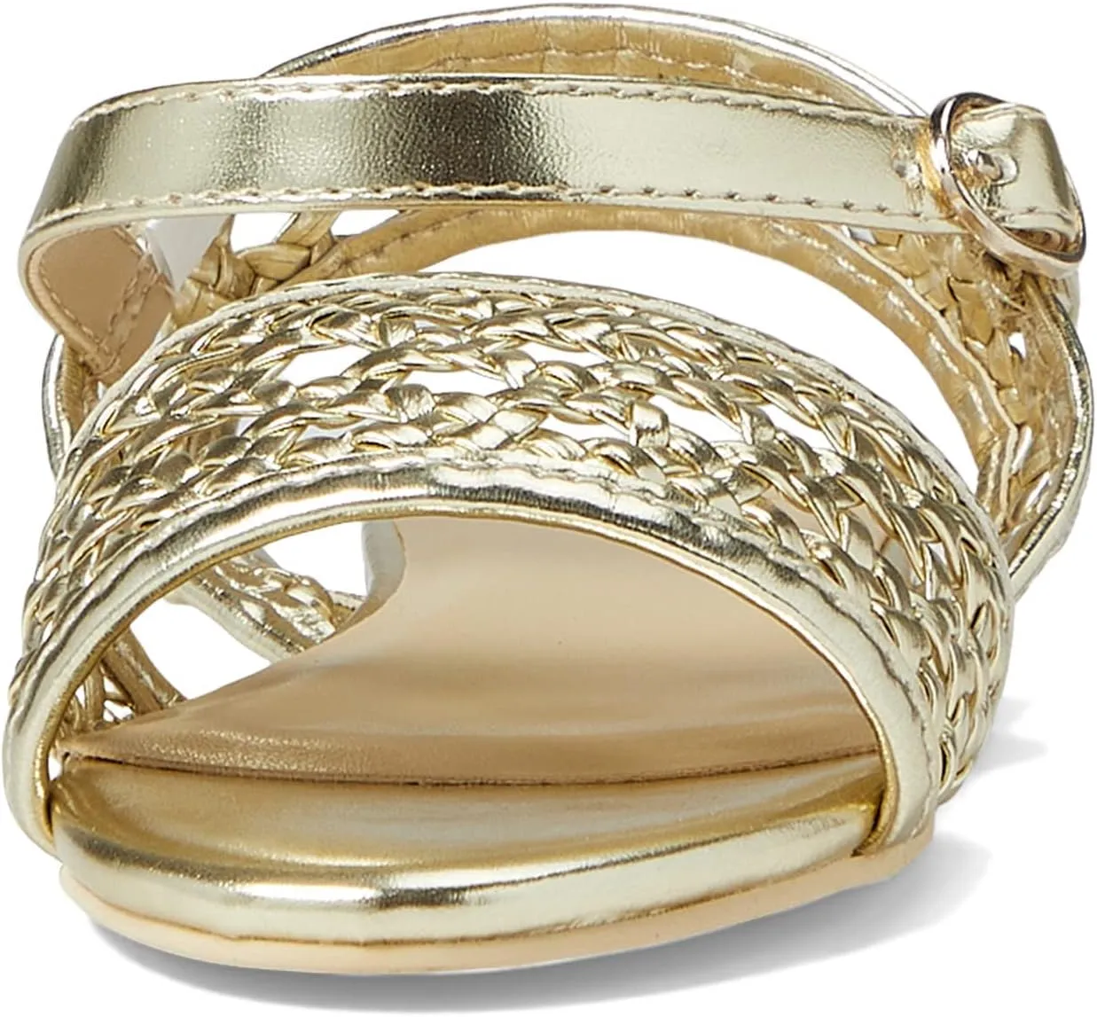 Janie and Jack Girl's Gold Braided Sandal (Toddler/Little Kid/Big Kid)