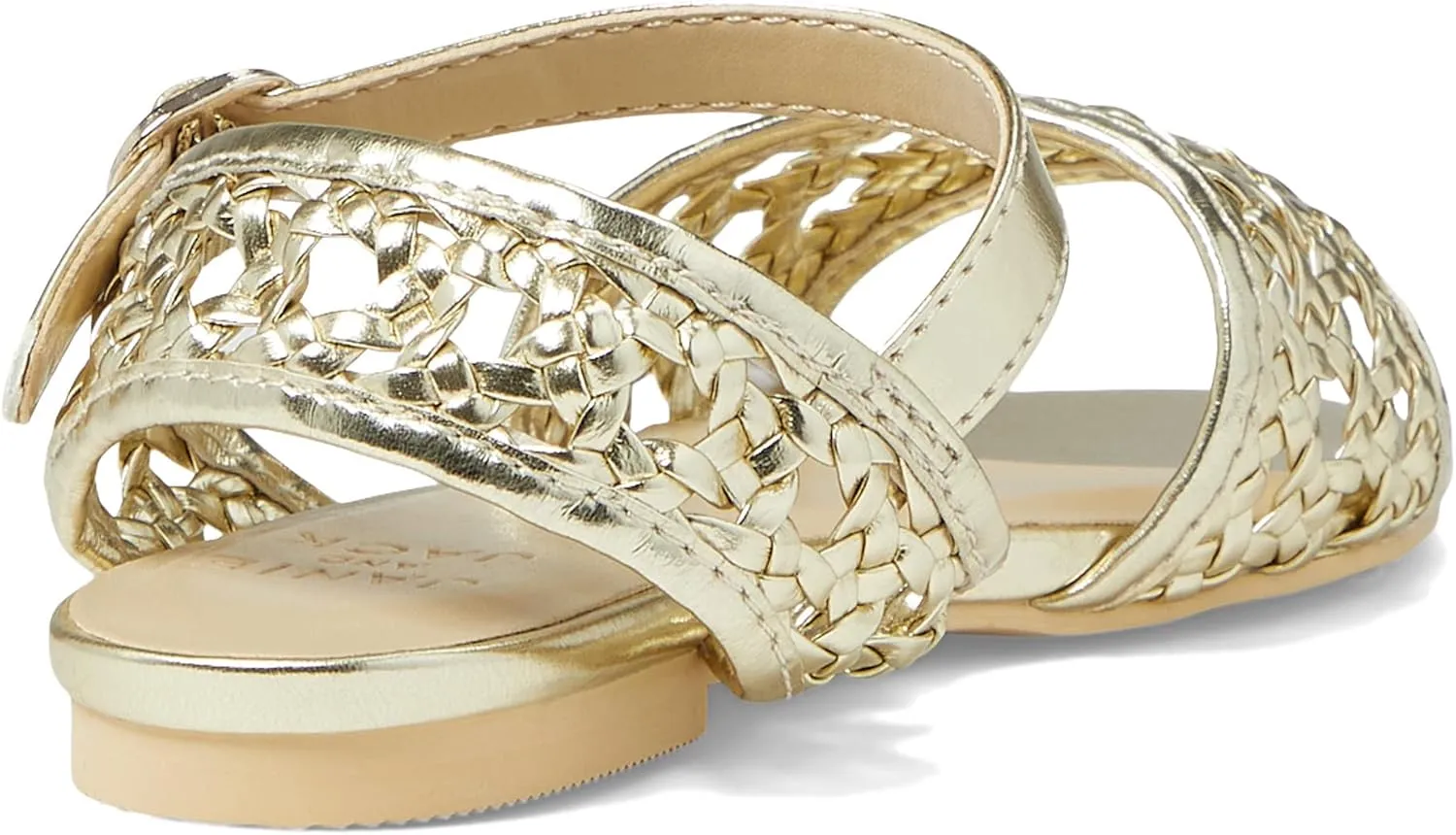 Janie and Jack Girl's Gold Braided Sandal (Toddler/Little Kid/Big Kid)