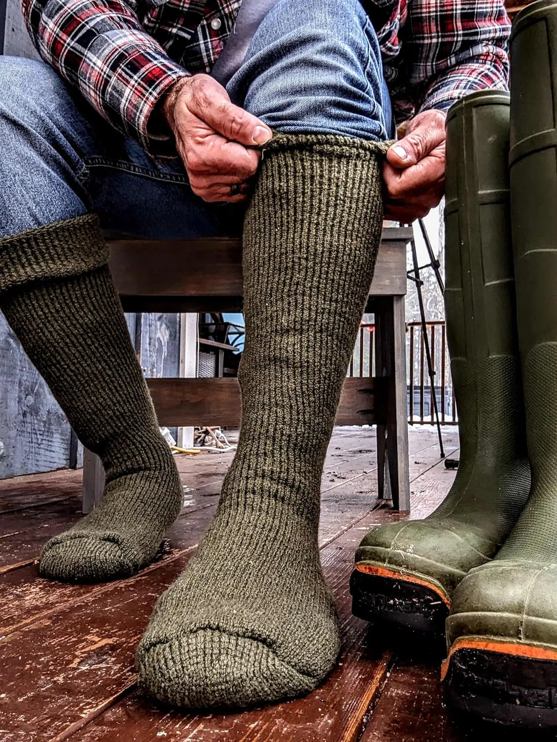 J.B. Field's -50 Below Icelandic Wool Socks for Extreme Cold Winter Weather, Thermal Socks for Women and Men, (Large)