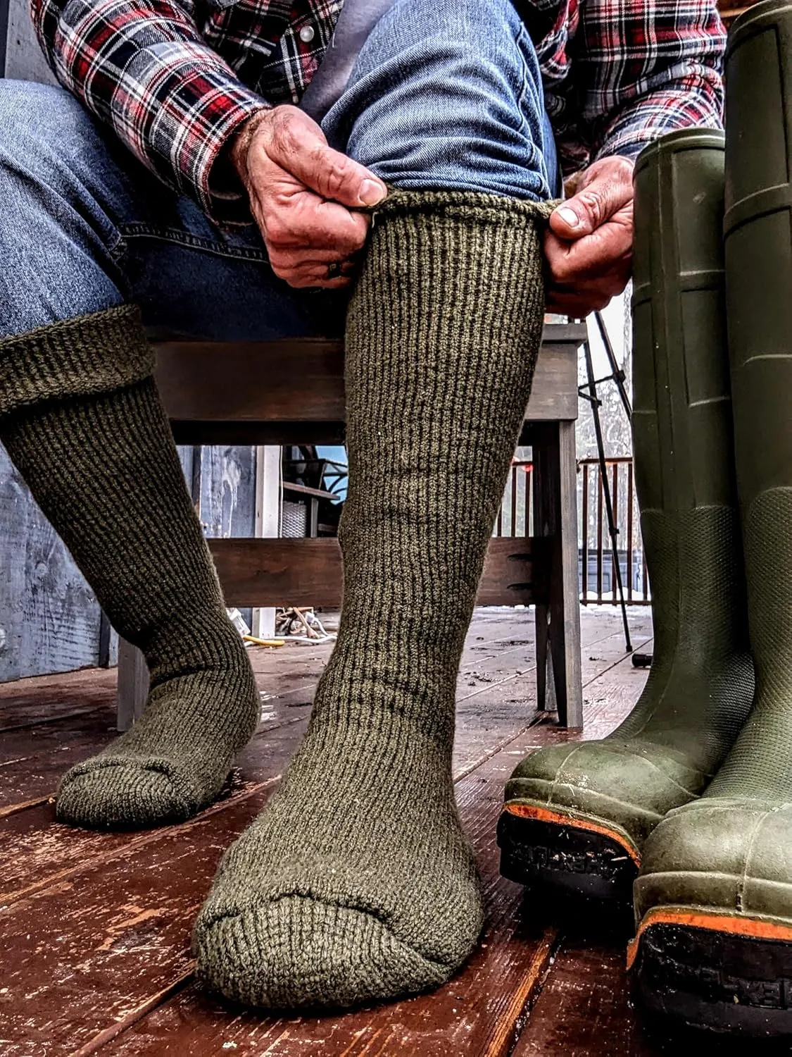 J.B. Field's -50 Below Icelandic Wool Socks for Extreme Cold Winter Weather, Thermal Socks for Women and Men, (Large)