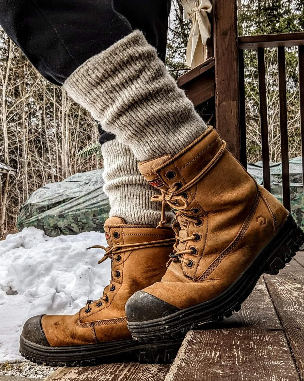 J.B. Field's -50 Below Icelandic Wool Socks for Extreme Cold Winter Weather, Thermal Socks for Women and Men, (Large)