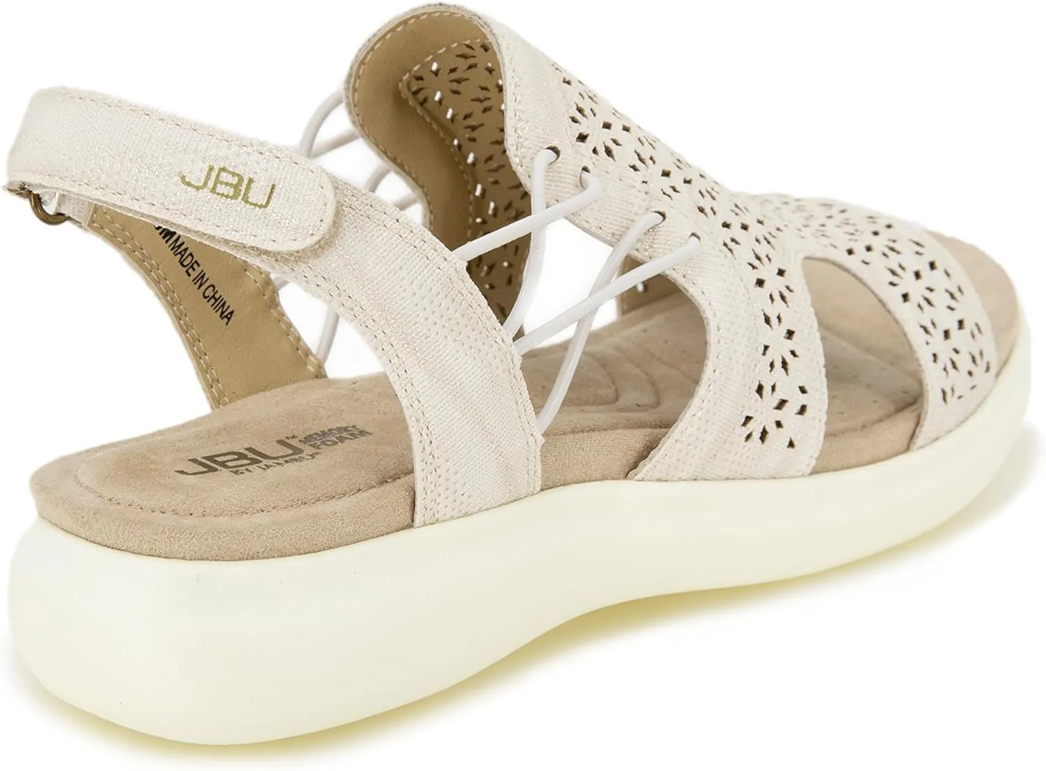 JBU Francis Women's Comfort Casual Adjustable Ankle Strap Open Toe Fashion Sandal