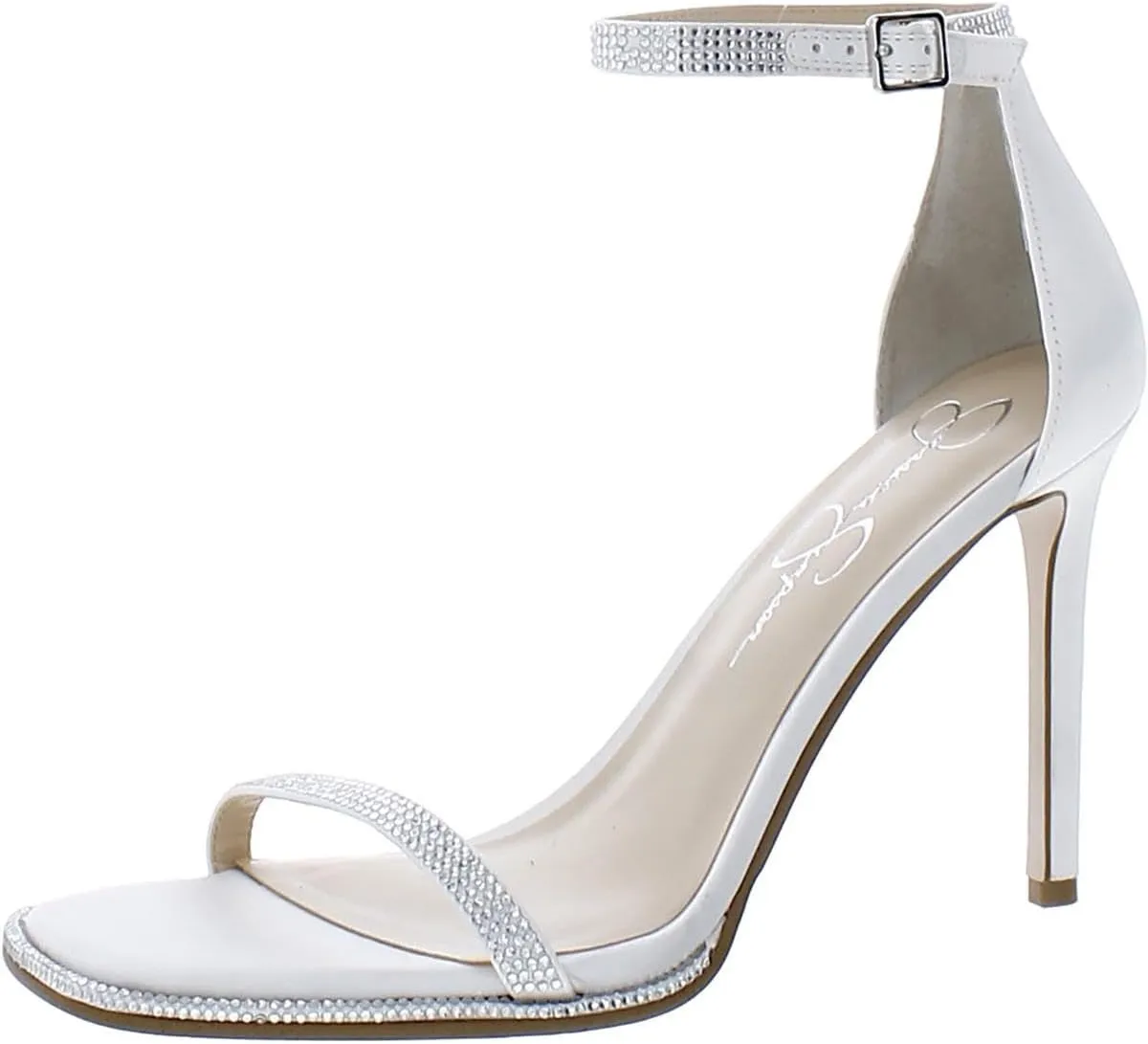 Jessica Simpson Womens Ostey Satin Bling Pumps