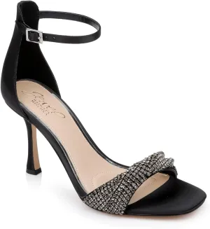 Jewel Badgley Mischka Yesica Stiletto with Crystal-Encrusted Strap
