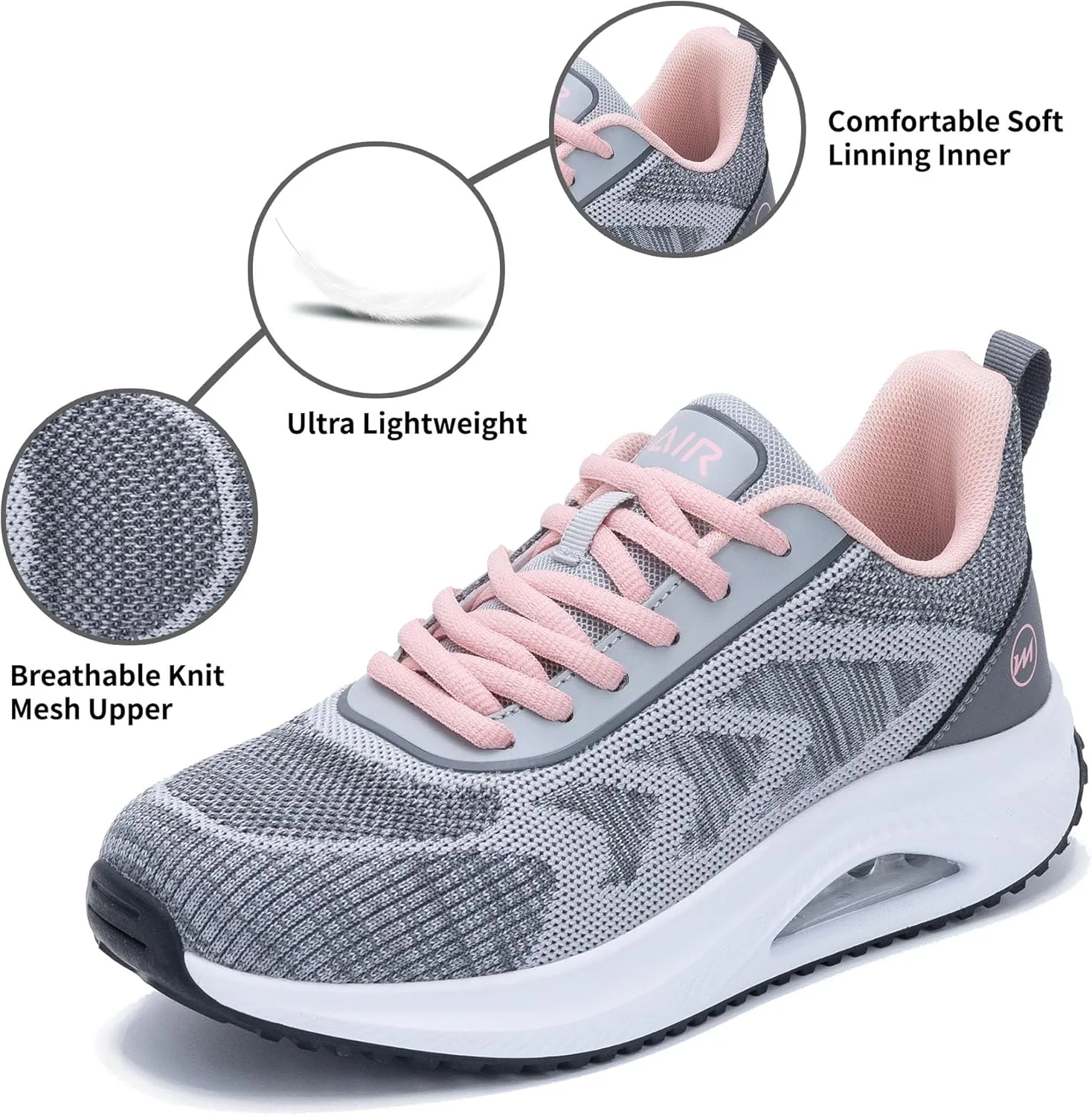 Jinta Womens Walking Shoes with Arch Support, Ladies Plantar Fasciitis Orthotic Shoe for Foot Pain Relief Air Tennis Sneakers Size 5.5-11