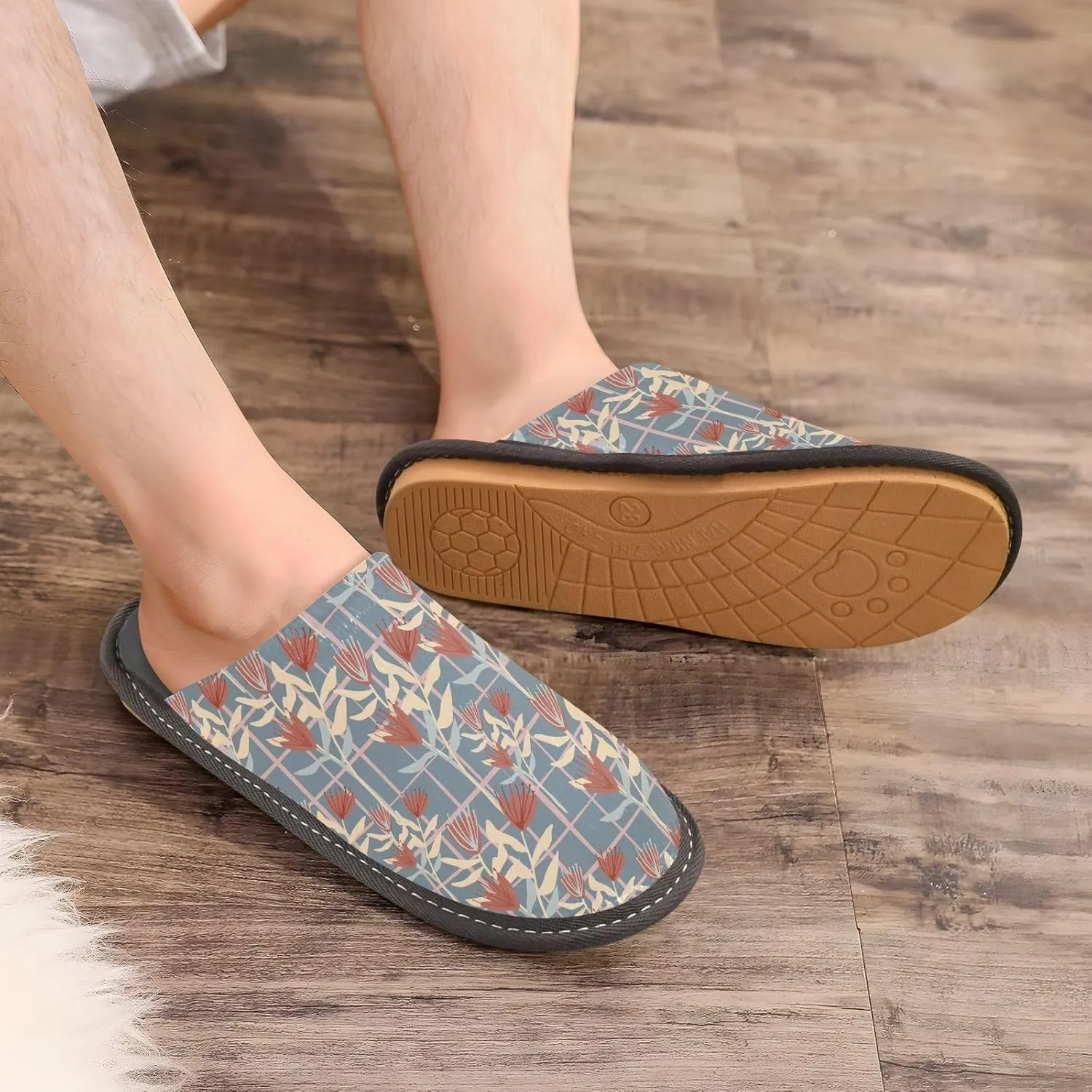 junzan Pastel Flower Slippers Womens Women Warm Slippers Indoor Ladies Memory Foam Slippers Soft House Slippers For Women Women Cozy Slippers