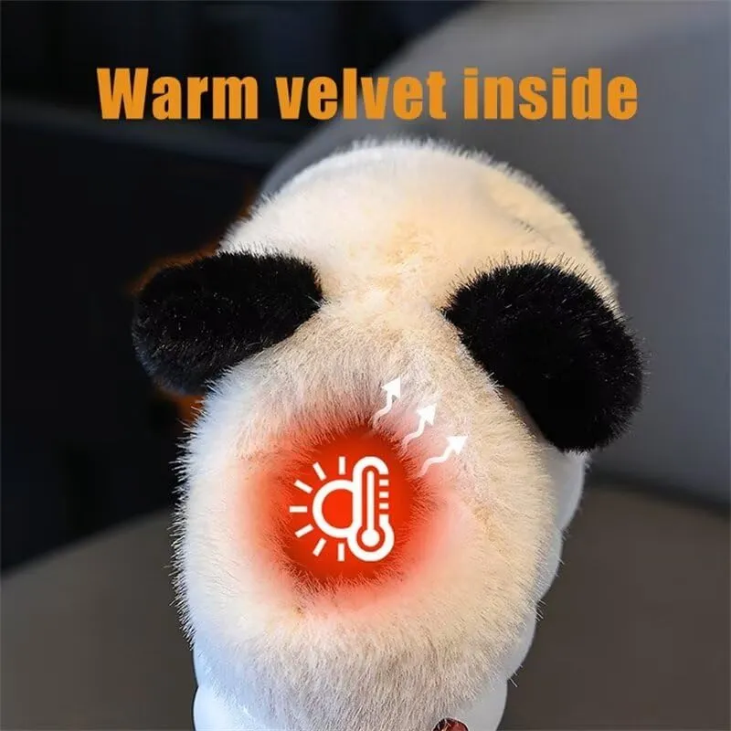 Kids Boy Girl Cute Cartoon Panda Cotton Slippers for Winter Home Bedroom Walking