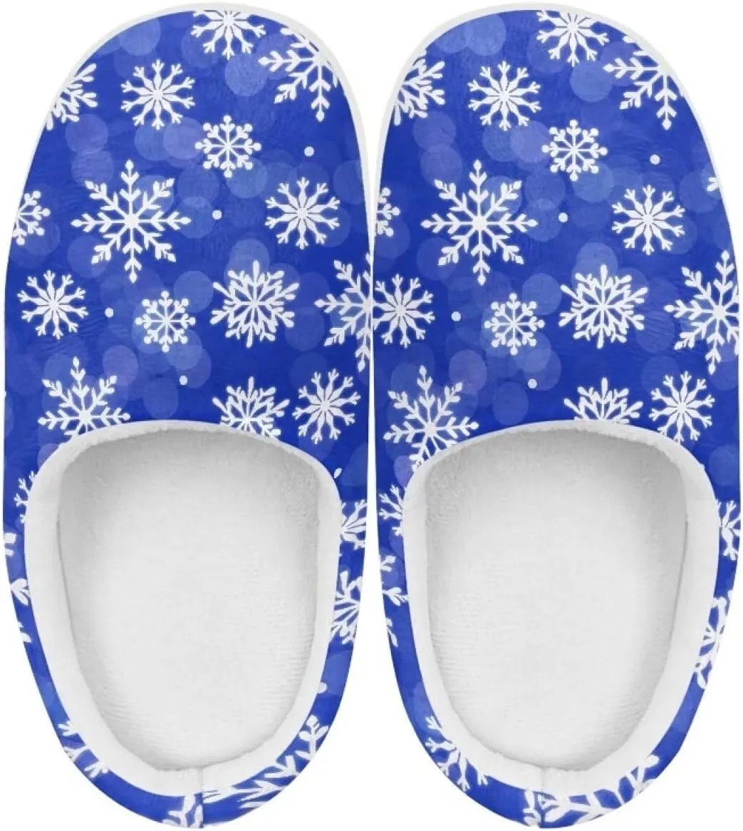 Kids Cotton Slipper Warm Winter Fluffy Breathable Shoes Cozy Fuzzy Print Anti-Slip House Slippers for Litter Big Kid US 9-15