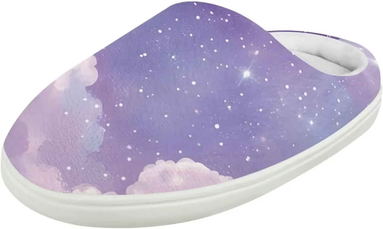 Kids Cotton Slipper Warm Winter Fluffy Breathable Shoes Cozy Fuzzy Print Anti-Slip House Slippers for Litter Big Kid US 9-15