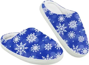 Kids Cotton Slipper Warm Winter Fluffy Breathable Shoes Cozy Fuzzy Print Anti-Slip House Slippers for Litter Big Kid US 9-15