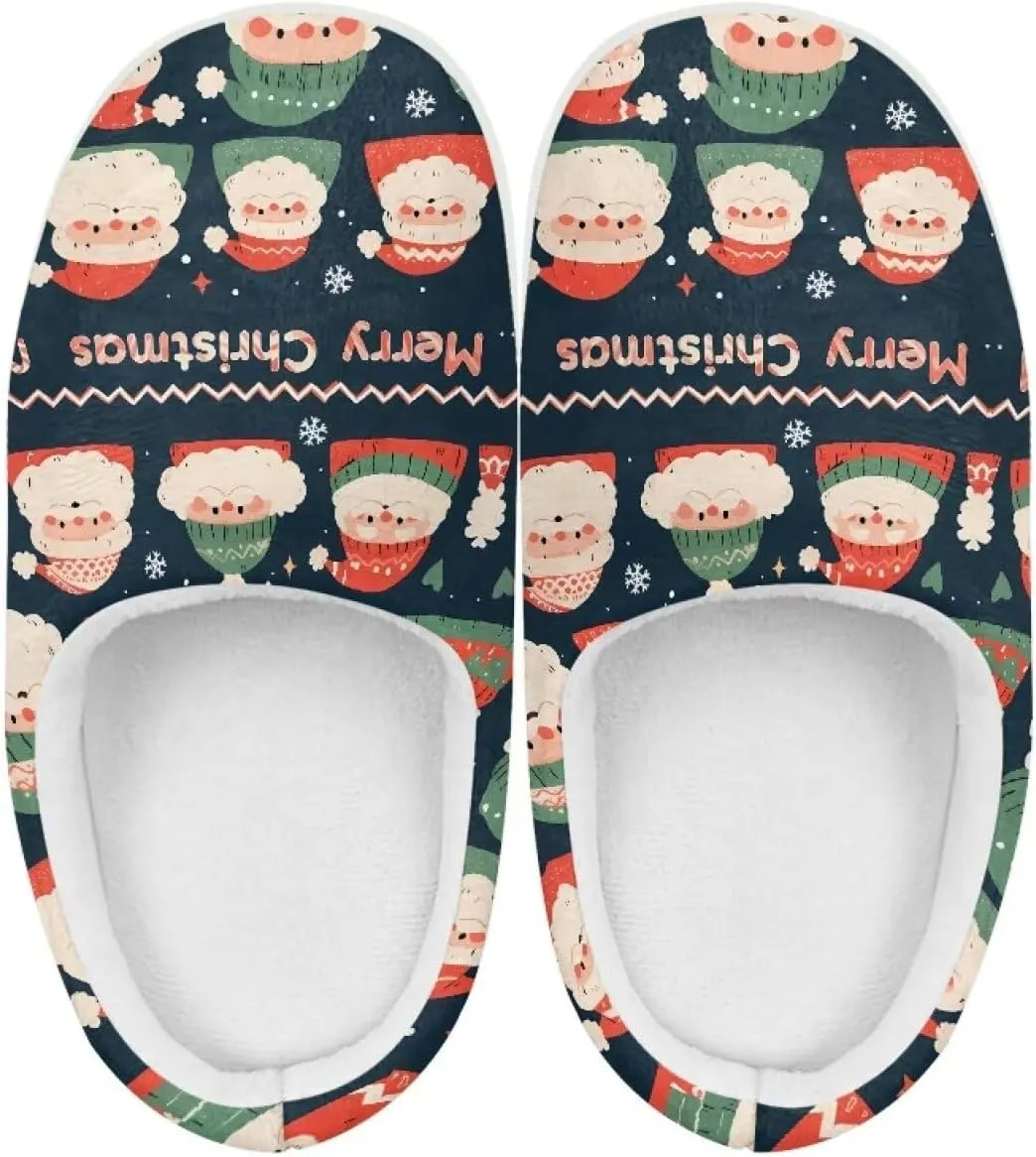 Kids Cotton Slipper Warm Winter Fluffy Breathable Shoes Cozy Fuzzy Print Anti-Slip House Slippers for Litter Big Kid US 9-15