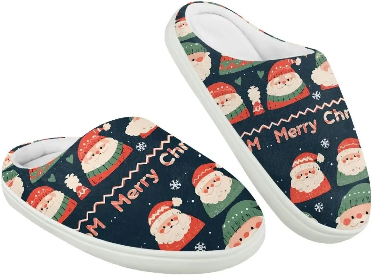 Kids Cotton Slipper Warm Winter Fluffy Breathable Shoes Cozy Fuzzy Print Anti-Slip House Slippers for Litter Big Kid US 9-15