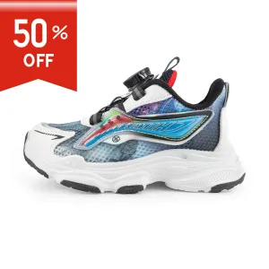 Kid's Rotary buckle Sneakers - Blue/White/Black/Red