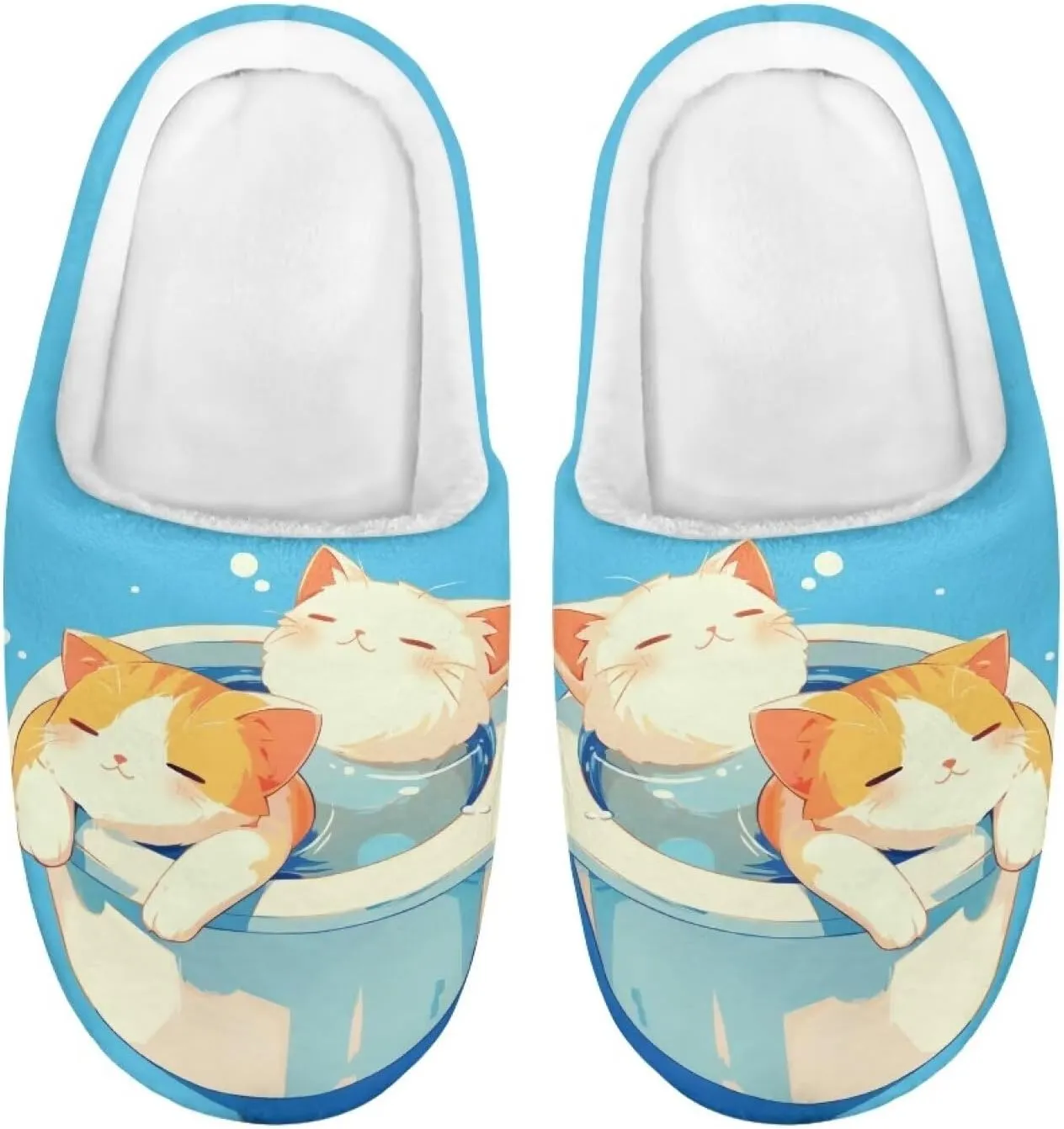 Kids Slippers Winter Plush Warm Slippers Animal Print House Shoes Soft Fuzzy Slippers Indoor Non Slip Cotton Shoes for Boys Girls US 9-15