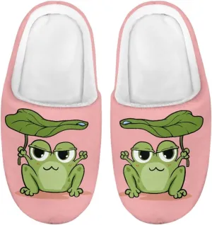 Kids Winter Fuzzy Slippers Cute Animal Pattern Home Bedroom Slippers Non Slip Black Sole