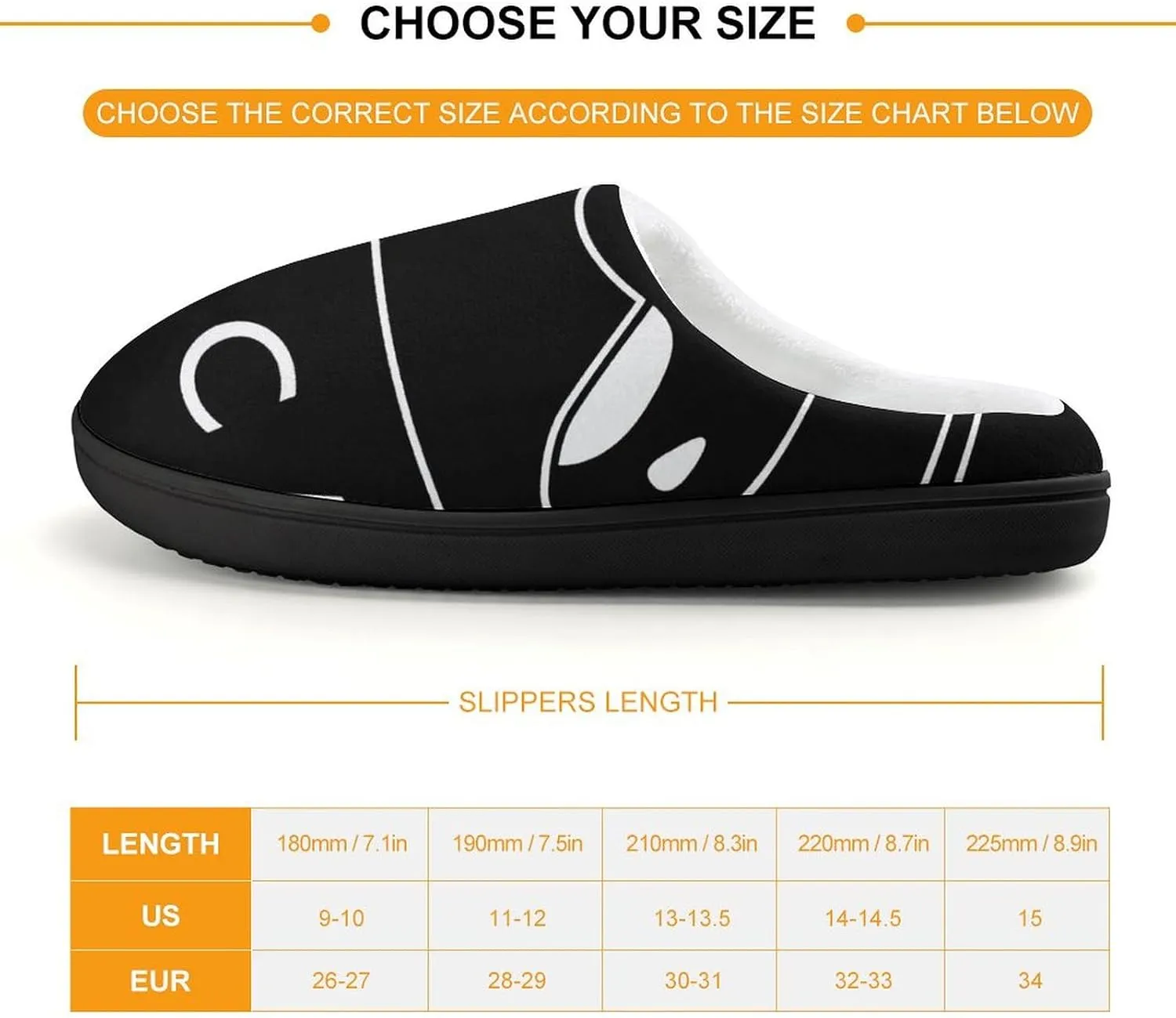 Killer Orca Whale Kids Toddler Cotton Slippers Slip-on House Shoes for Bedroom Indoor Outdoor