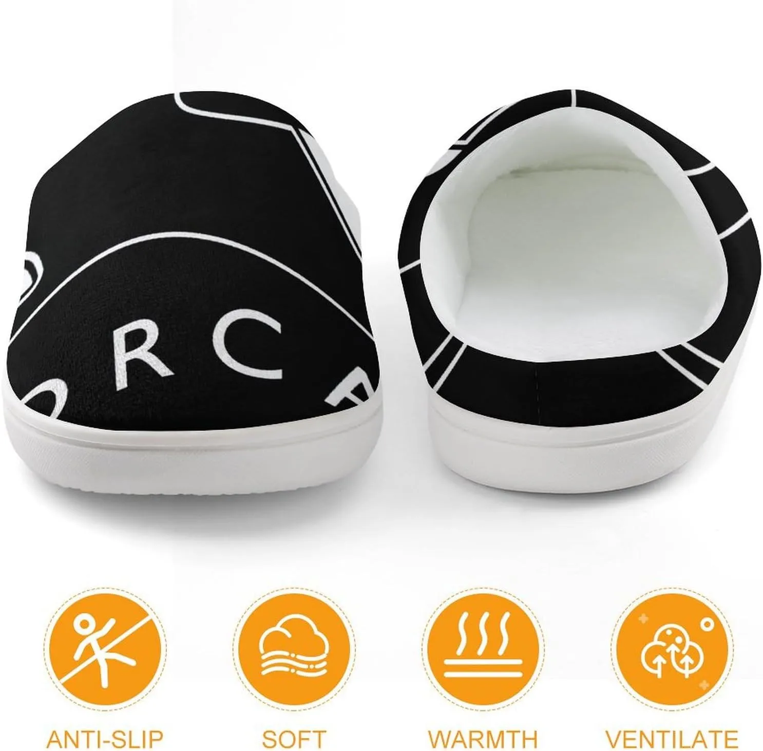 Killer Orca Whale Kids Toddler Cotton Slippers Slip-on House Shoes for Bedroom Indoor Outdoor