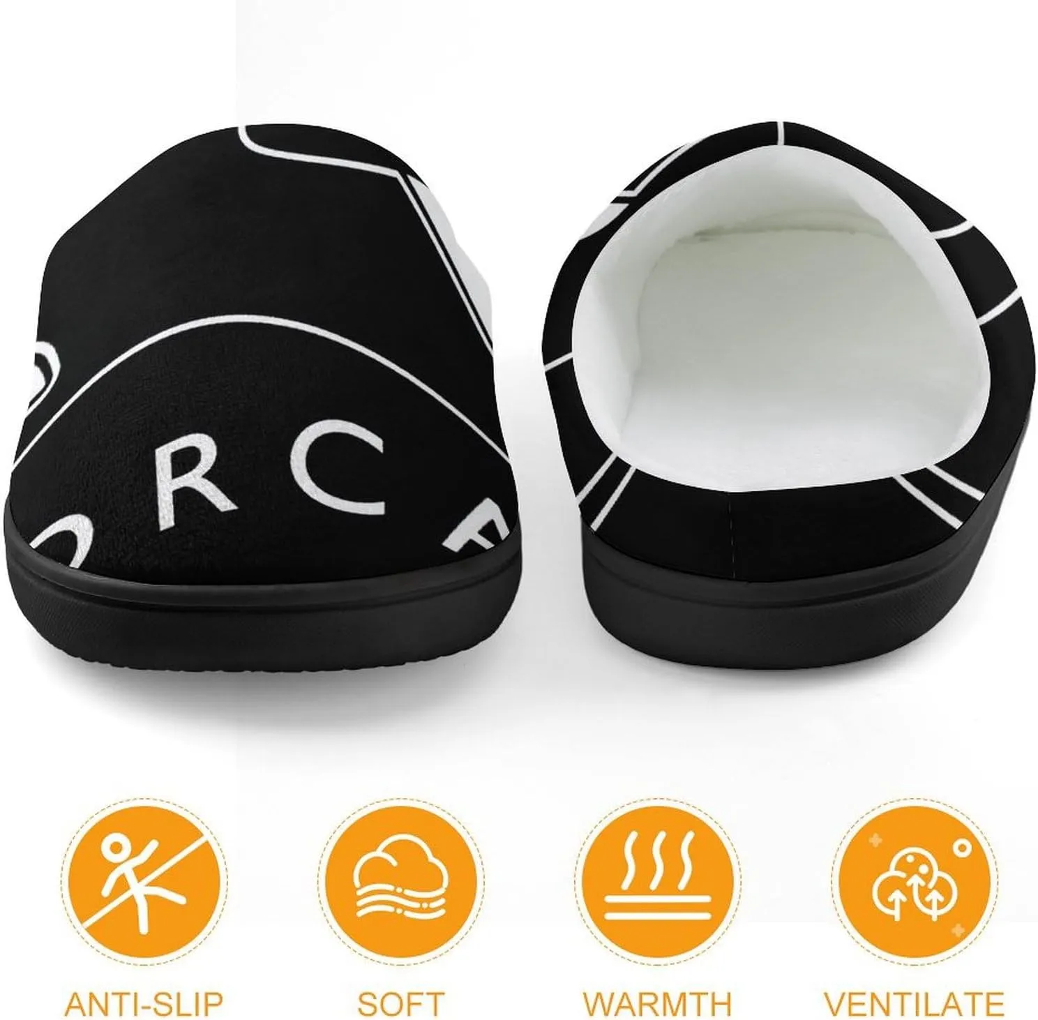 Killer Orca Whale Kids Toddler Cotton Slippers Slip-on House Shoes for Bedroom Indoor Outdoor