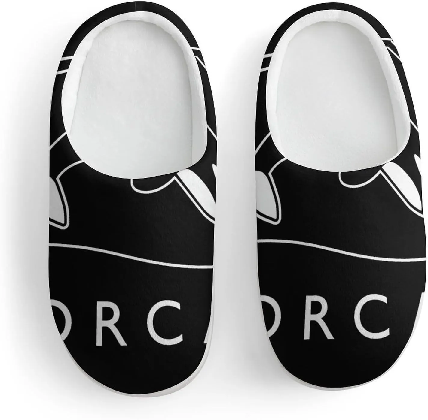 Killer Orca Whale Kids Toddler Cotton Slippers Slip-on House Shoes for Bedroom Indoor Outdoor