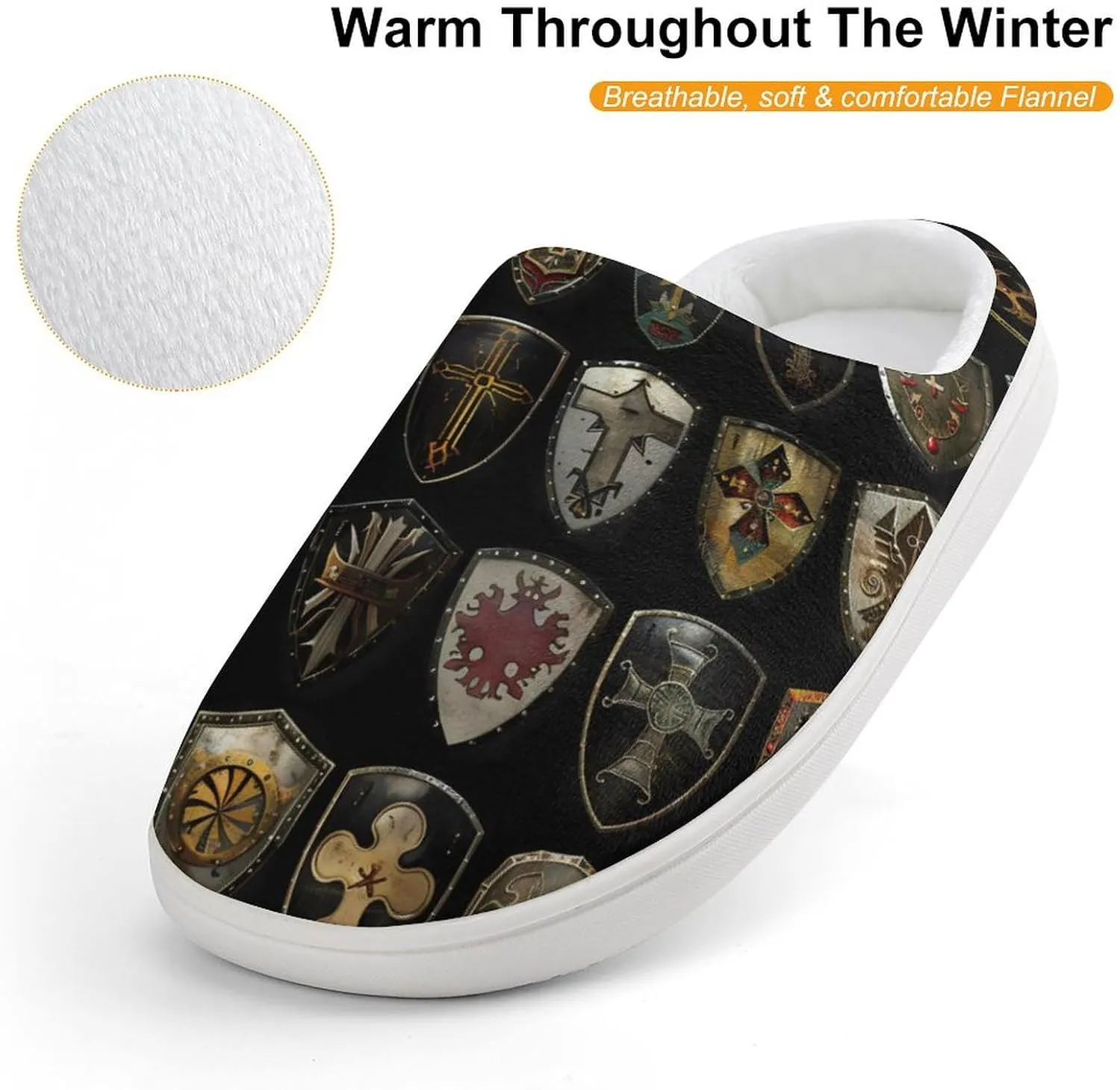 Knight Shield Cute Cotton Slippers Anti-slip House Shoe Slipper Indoor Outdoor