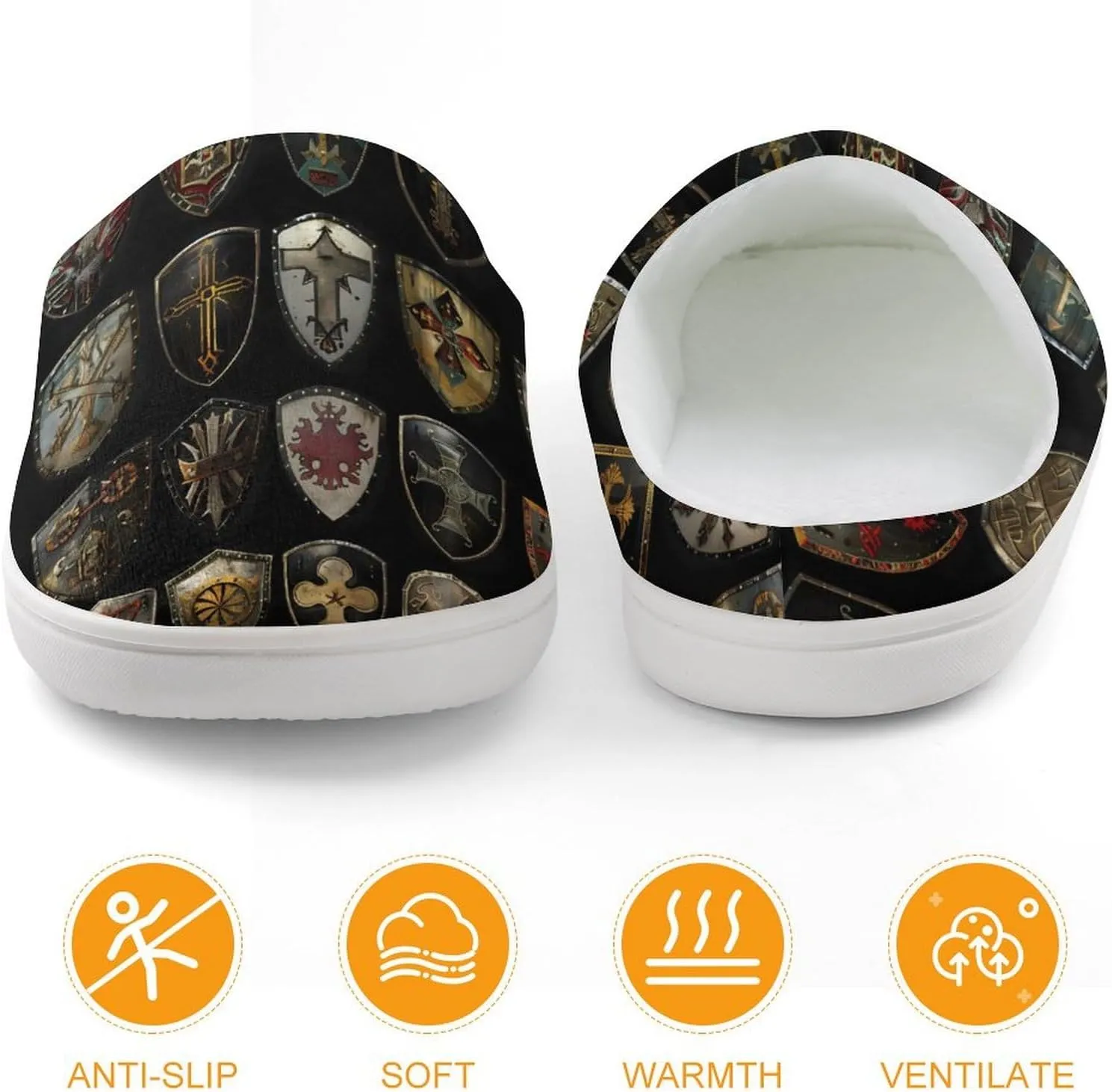 Knight Shield Cute Cotton Slippers Anti-slip House Shoe Slipper Indoor Outdoor