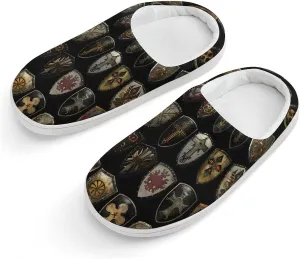 Knight Shield Cute Cotton Slippers Anti-slip House Shoe Slipper Indoor Outdoor
