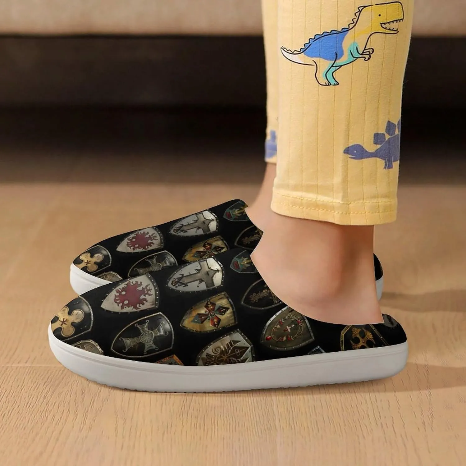 Knight Shield Cute Cotton Slippers Anti-slip House Shoe Slipper Indoor Outdoor