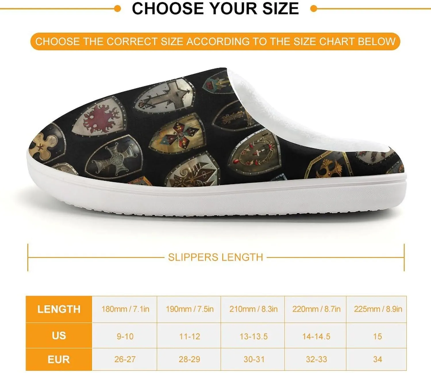 Knight Shield Cute Cotton Slippers Anti-slip House Shoe Slipper Indoor Outdoor