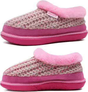 KuaiLu House Slippers for Women Comfortable Memory Foam Plaid Slipper Ladies Warm Fuzzy Plush Fur Lined Winter Home Shoes Orthotic Plantar Fasciitis Arch Support Indoor Outdoor