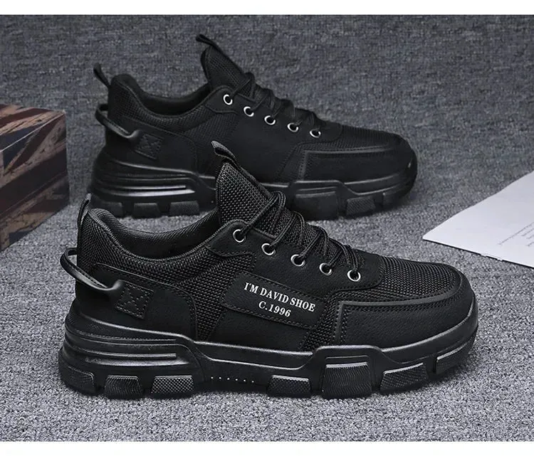 Leather Men's Walking Shoes - Running Sneaker