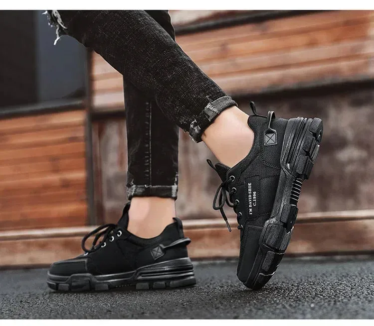 Leather Men's Walking Shoes - Running Sneaker