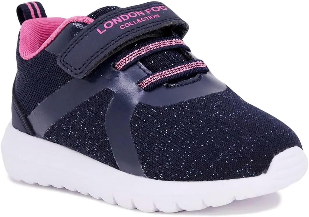 LONDON FOG Unisex Angel Lane Metallic Fashion Sneaker Lace-Up Athletic Running Shoe (Big Kid - Little Kid Toddler)