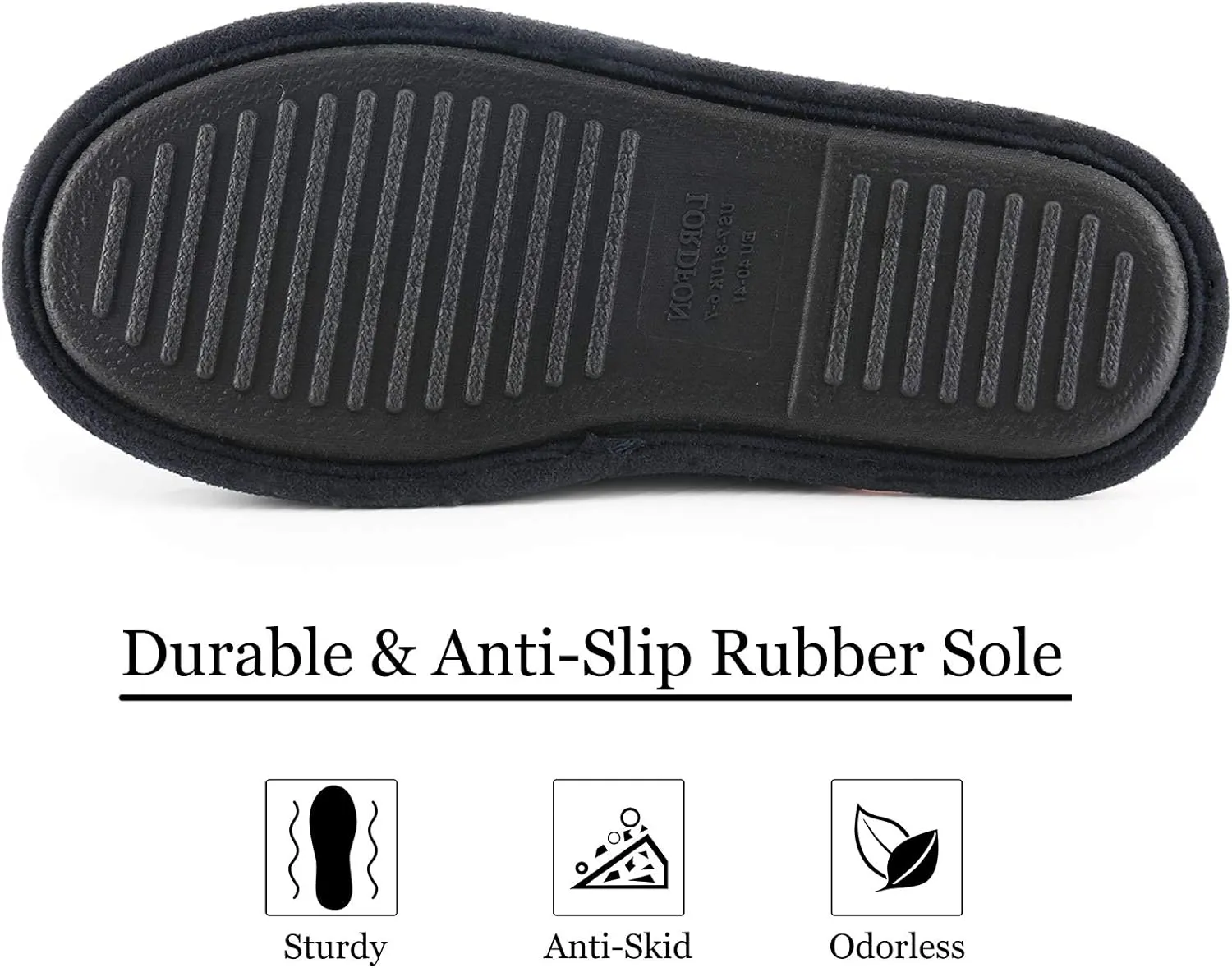 LORDFON Mens-Memory-Foam-Slip-On-House-Slippers Closed Toe Scuff Indoor Home Slipper for Men Comfy Cozy Soft Non-Slip Bedroom Slippers Houseshoes