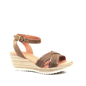 Lucy Leather Wedge Sandal