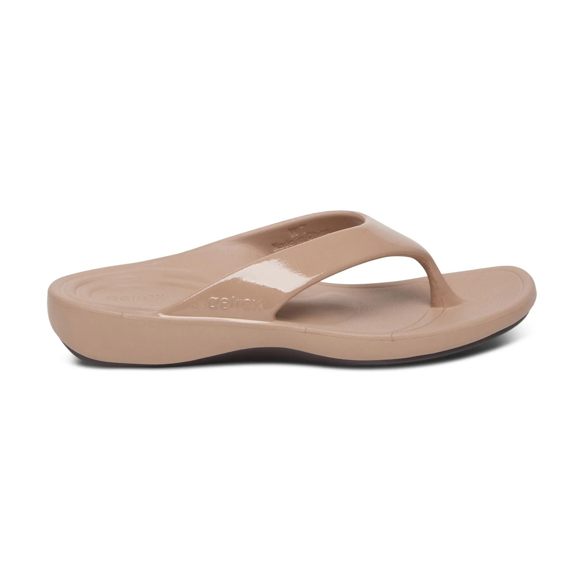 Maui Women's Mocha Toe Post Sandal - Aetrex