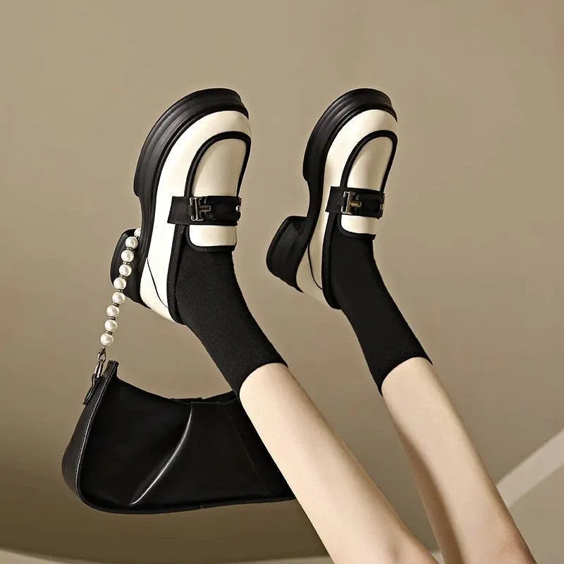 Megan - Eleganter Retro Lederschuh Loafer für Damen