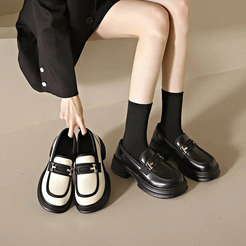 Megan - Eleganter Retro Lederschuh Loafer für Damen