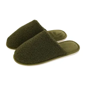 Mens Cosy Slipper - Olive