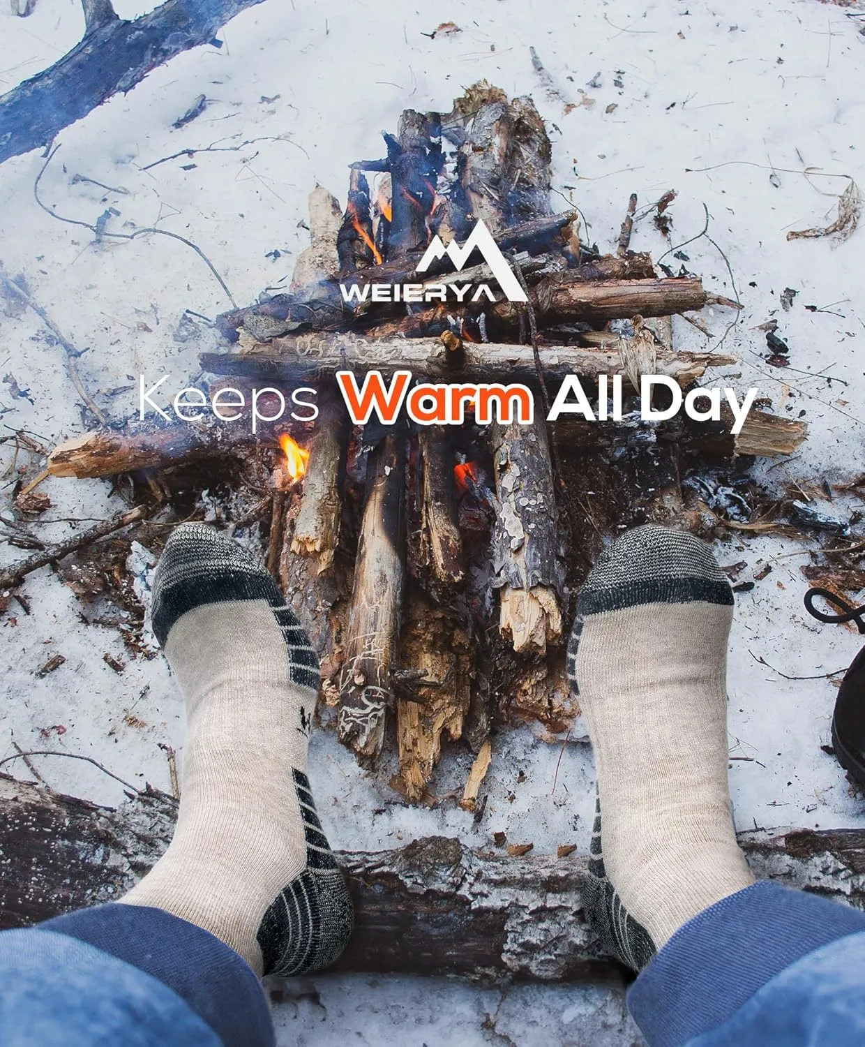 Mens Hiking Socks 3 Pairs Merino Wool, Cushion Hike Trek Micro Crew Socks With Moisture Wicking for Outdoor Sports