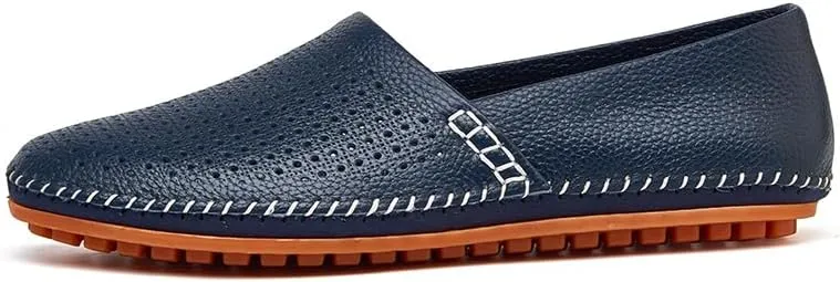 Men's Leather Loafer Flats Lightweight Casual Slip On Shoes for Walking Driving Dress