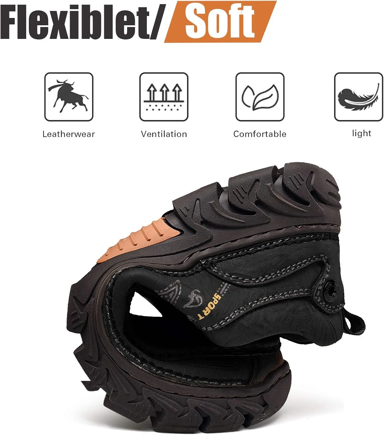 Mens Slip on Loafer Leather Casual Oxford Shoes Hand Stitching Comfort Anti Slip Moccasins Walking Shoes, Business Work Office Dress Shoes Outdoor Summer Driving Boat Round Toe Penny Shoe Wide Fit