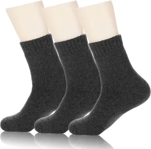 Men's Winter Warm Wool Socks Thermal Cozy Socks Hiking Soft Casual Socks for Men