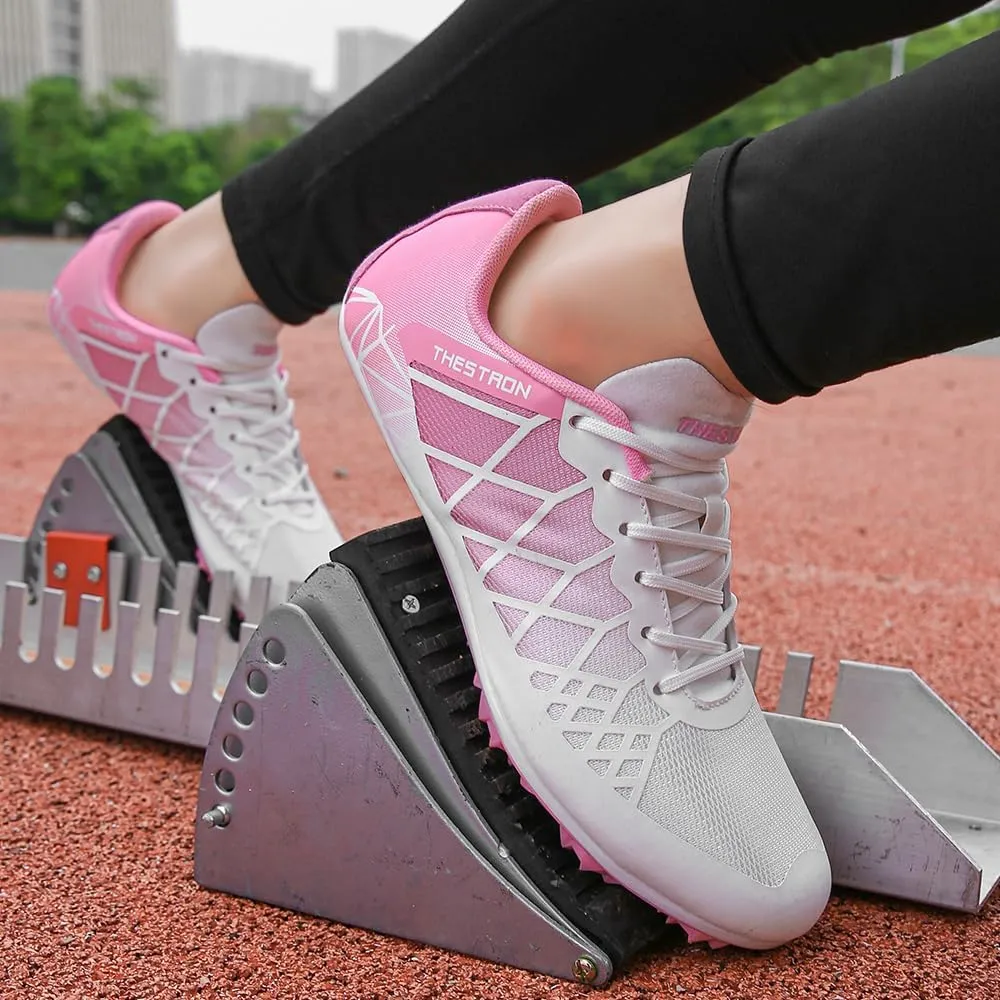 Mens Womens Boys Girls Spikes Athletics Racing Running Shoes Track and Field Sneaker …