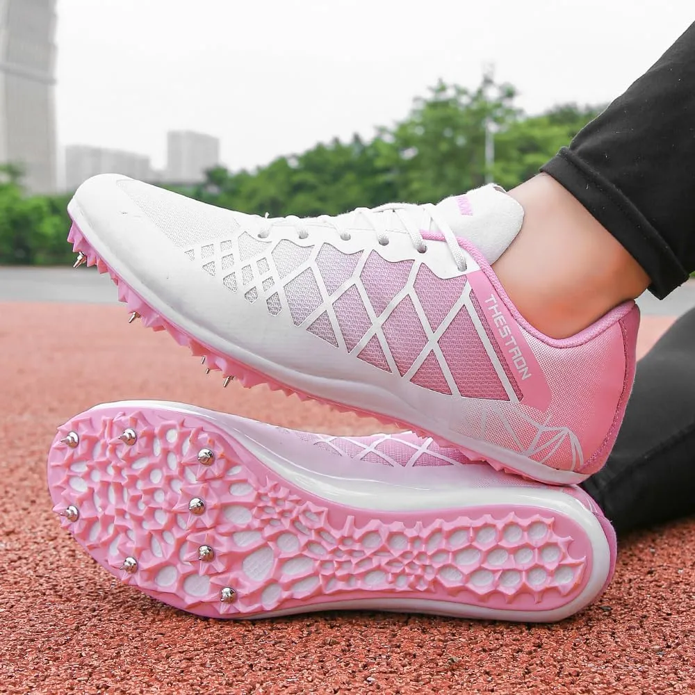 Mens Womens Boys Girls Spikes Athletics Racing Running Shoes Track and Field Sneaker …