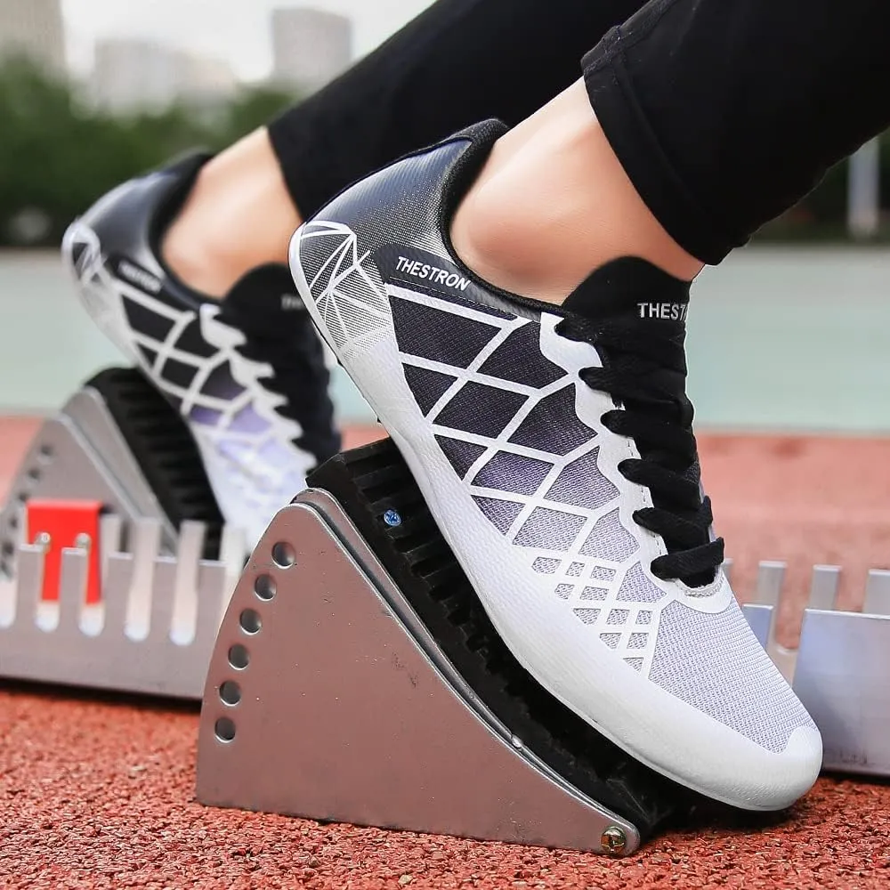 Mens Womens Boys Girls Spikes Athletics Racing Running Shoes Track and Field Sneaker …