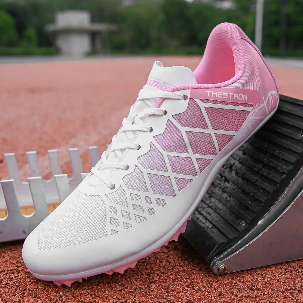 Mens Womens Boys Girls Spikes Athletics Racing Running Shoes Track and Field Sneaker …