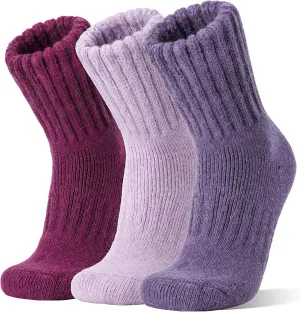Merino Wool Boot Socks Thermal Winter Warm Thick Cozy Hiking Socks for Men Women 3 Pairs